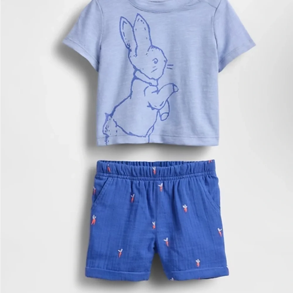 GAP Kids Blue Bunny Graphic Set
